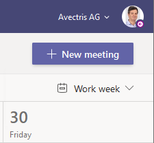 But your client only has 'New meeting'